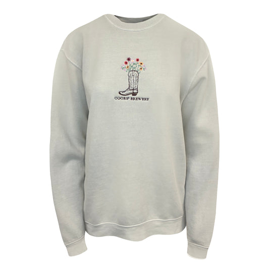 Boot Bouquet Crewneck Sweatshirt