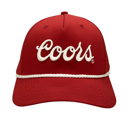 Coors Script Classic 5 Panel Red Cap