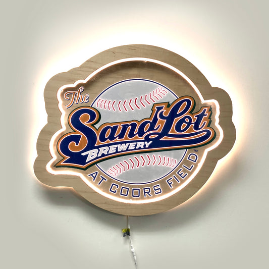 The Sandlot Brewery Wooden LED Sign