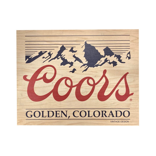 Vintage Mountain Logo Wooden Sign