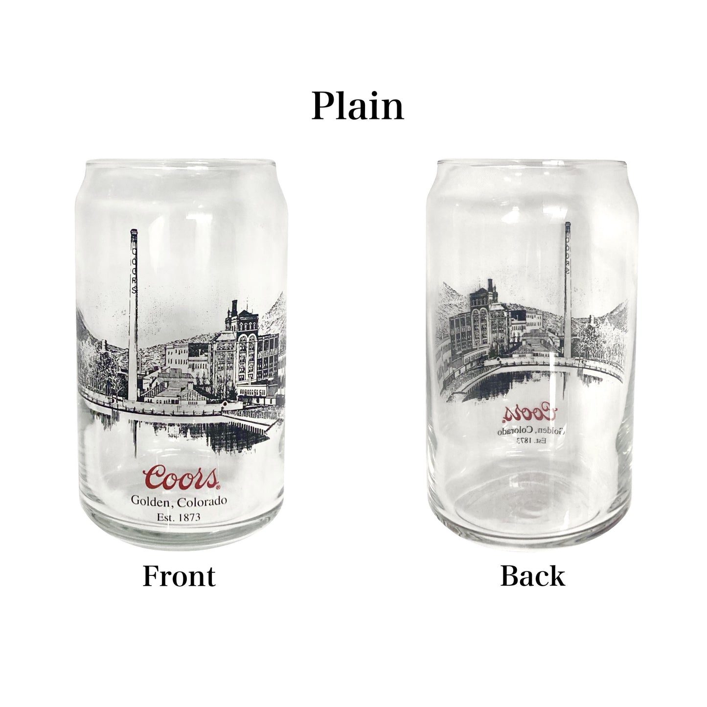 Coors Brewery Can Shaped Glass