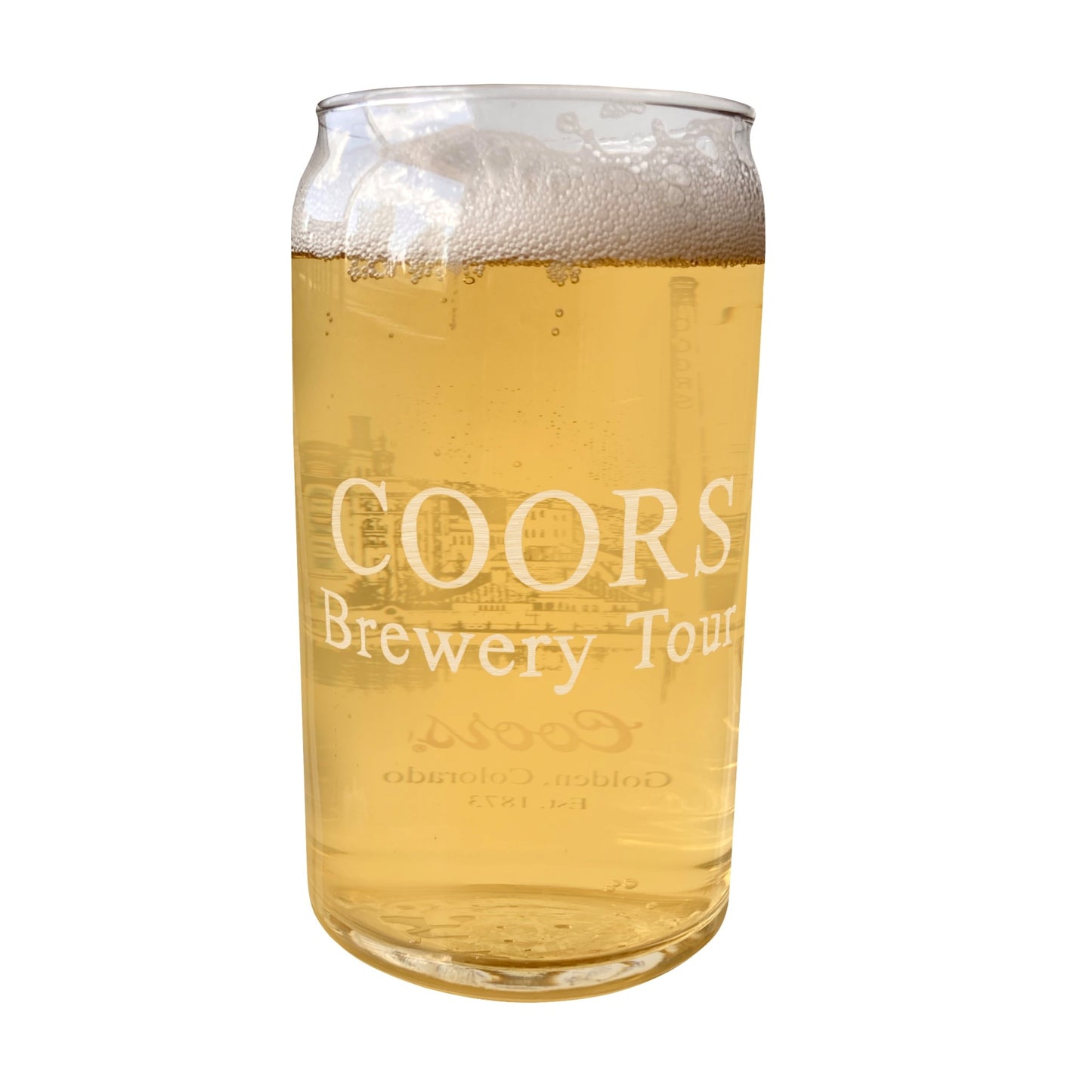 Coors Brewery Can Shaped Glass