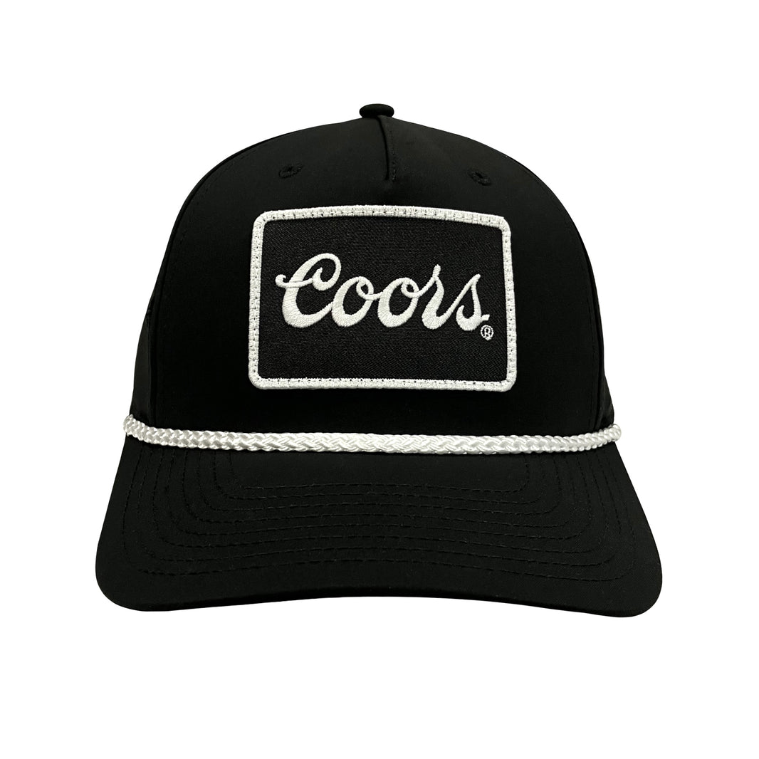 Black 5-Panel Rope Cap
