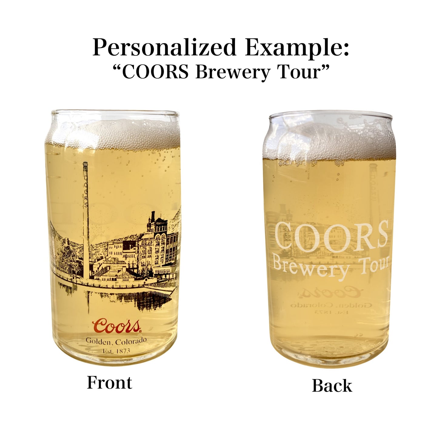 Coors Brewery Can Shaped Glass