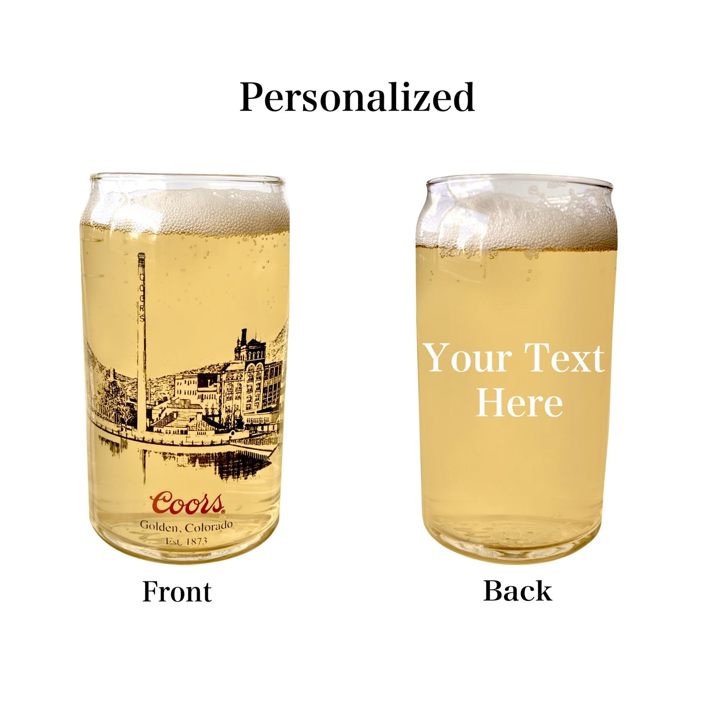 Coors Brewery Can Shaped Glass