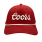 Coors Script Classic 5 Panel Red Cap