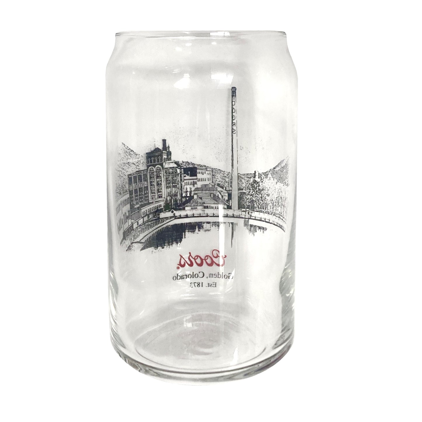 Coors Brewery Can Shaped Glass