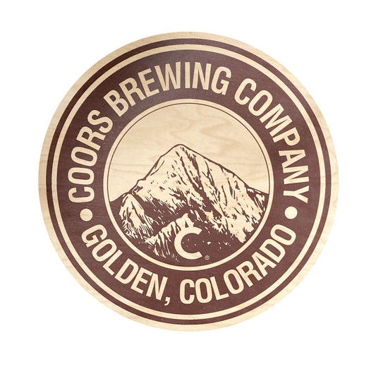 Coors Brewery Seal Wooden Sign