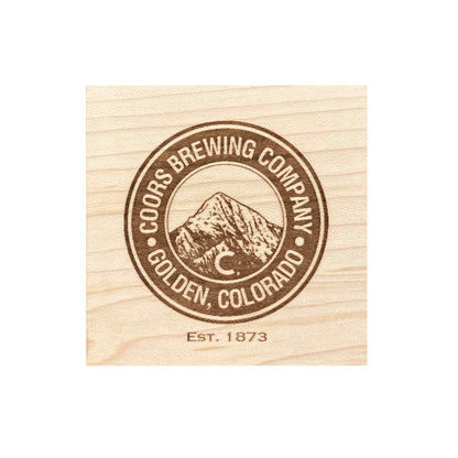 Wood Coaster with Bottle Opener